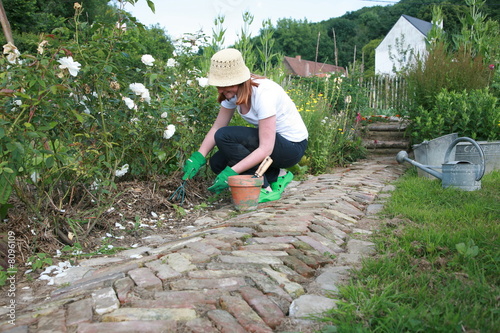 femme potager