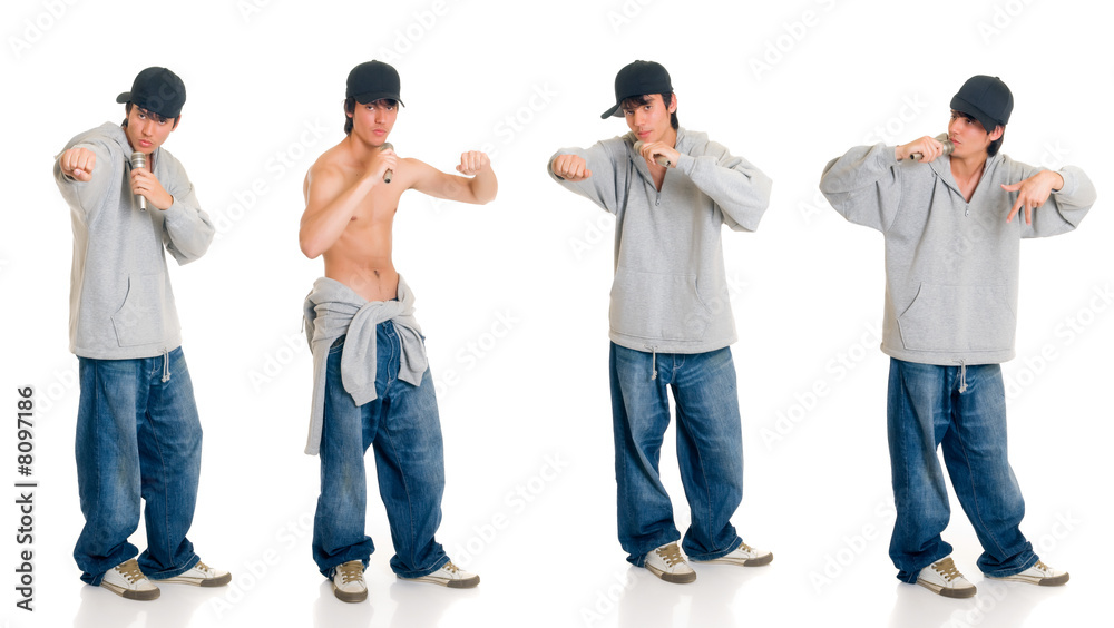 Fototapeta premium Teen boy singer