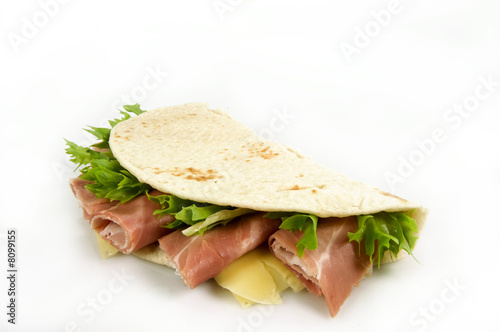 Piadina romagnola farcita photo