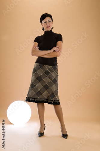 Woman And Shining Ball