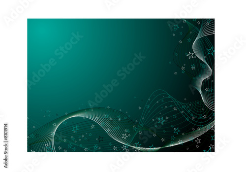 Abstract illustrated background in different shades of green
