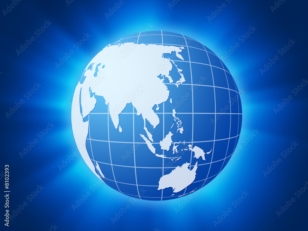 blue world globe background 2