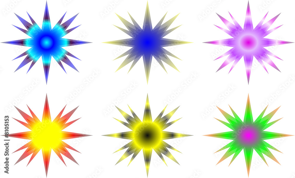 decorative star illustrations on white decorative star illustrations on white
