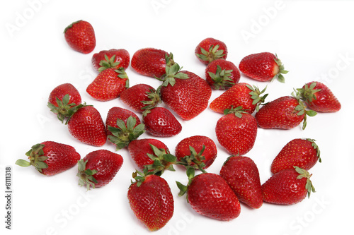 strawbery over white