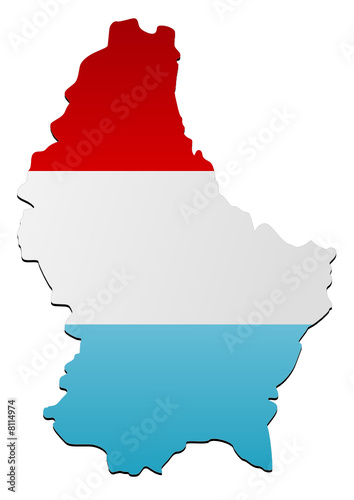 Carte du Luxembourg (drapeau)
