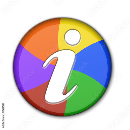 Colorful Information Glossy Icon