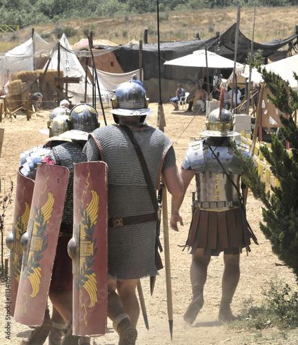 Obraz na plátne Roman soldiers in camp