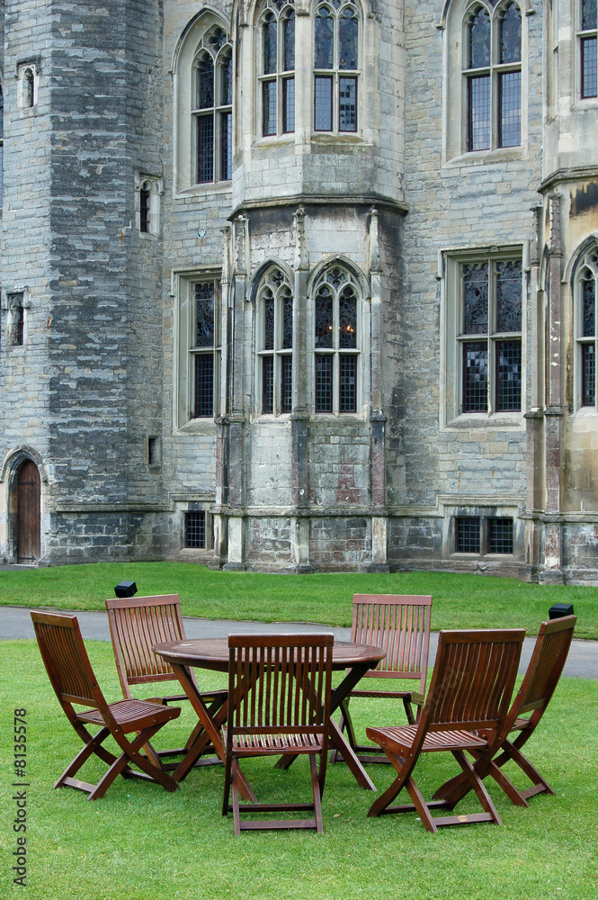 Outdoor Dining at the castle