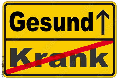 Gesund - Schild