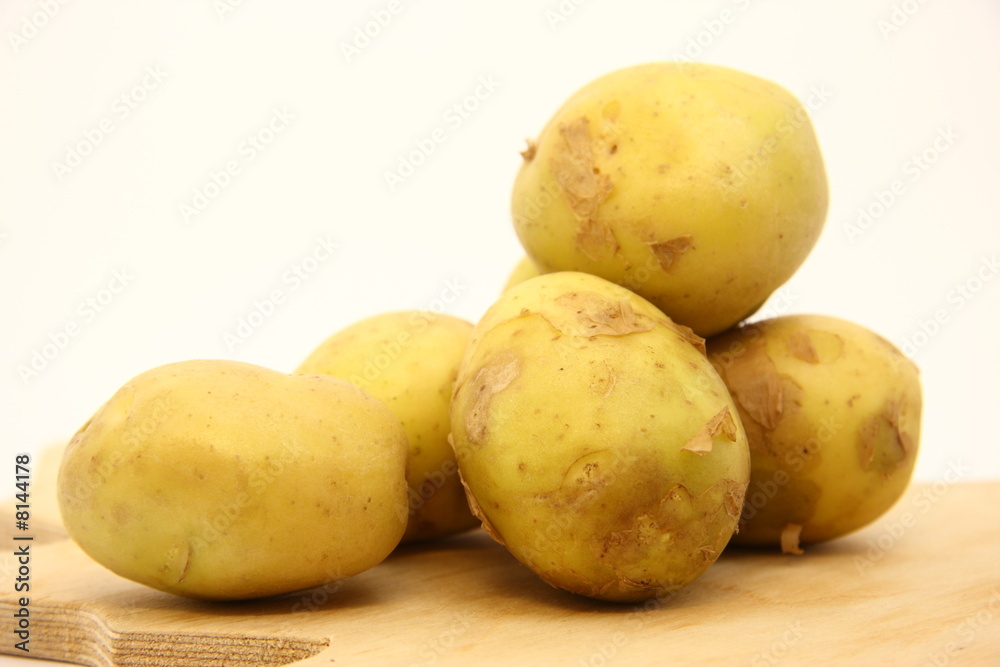 Young raw potatoes. Young raw potatoes.