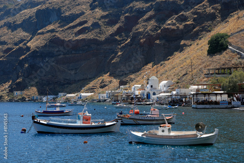 Port at the Greek island Thirassia photo