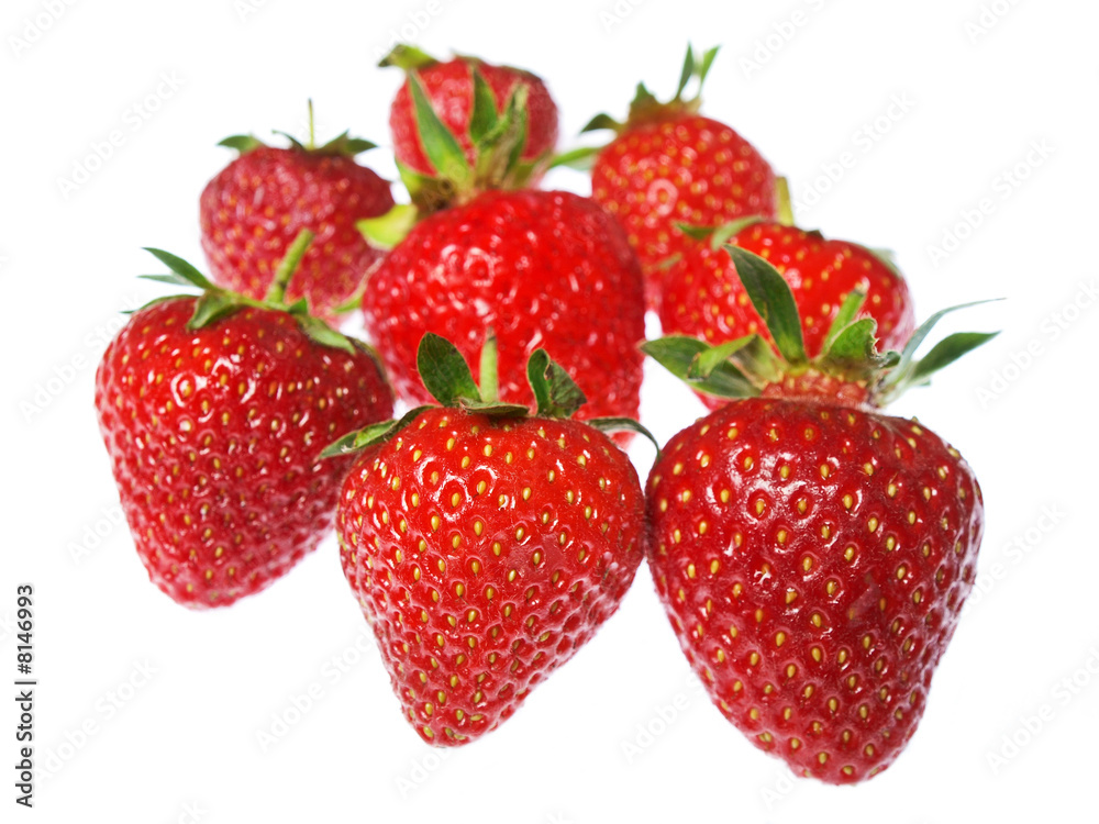 Fresh and tasty strawberries isolated on white background Fresh and tasty strawberries isolated on white background