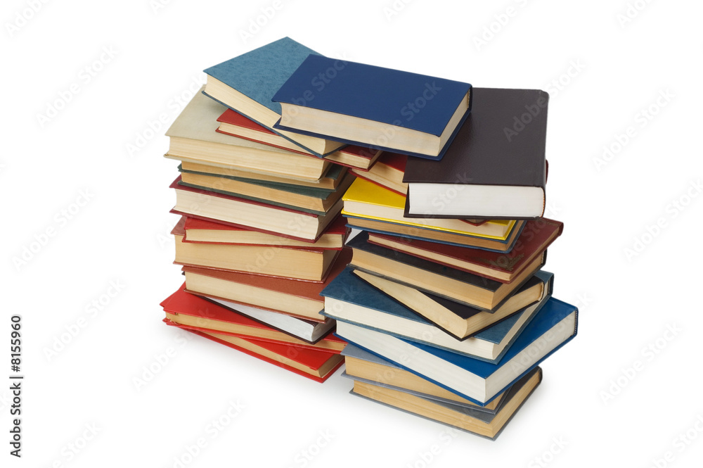Stack of books isolated on the white background Stack of books isolated on the white background