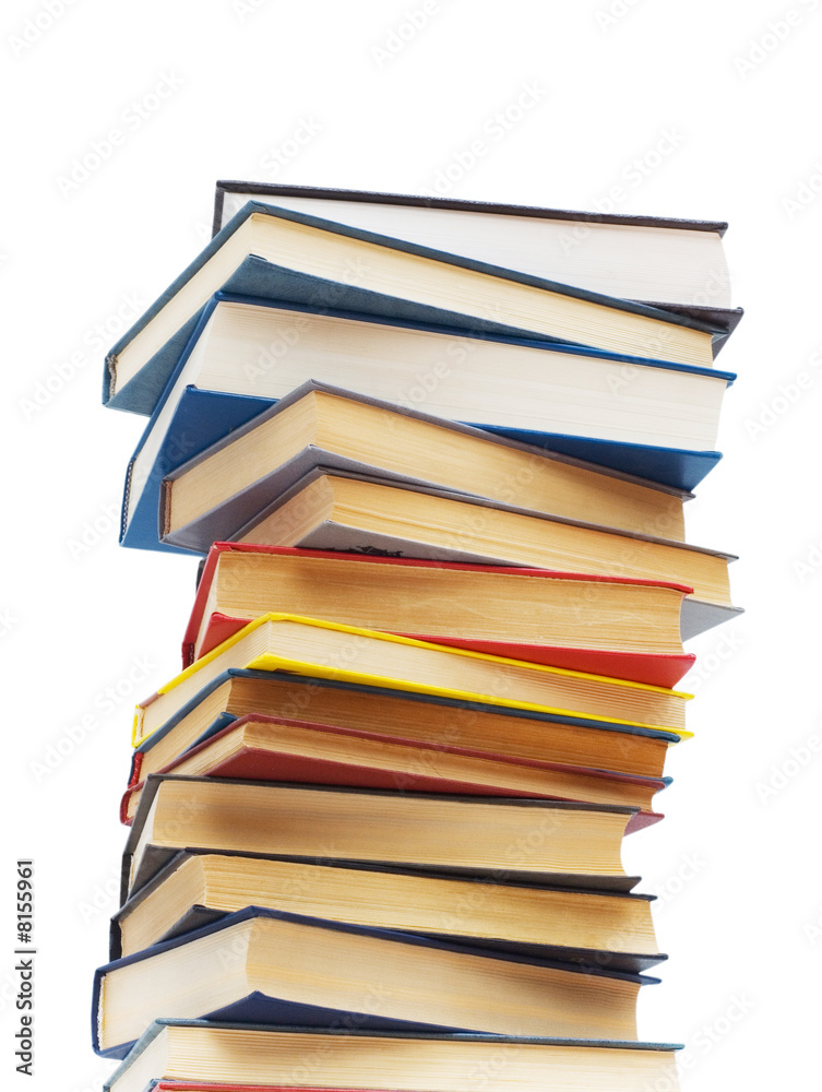 Stack of books isolated on the white background Stack of books isolated on the white background