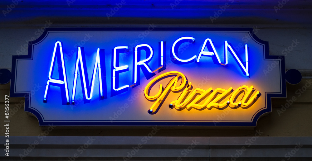 American pizza sign