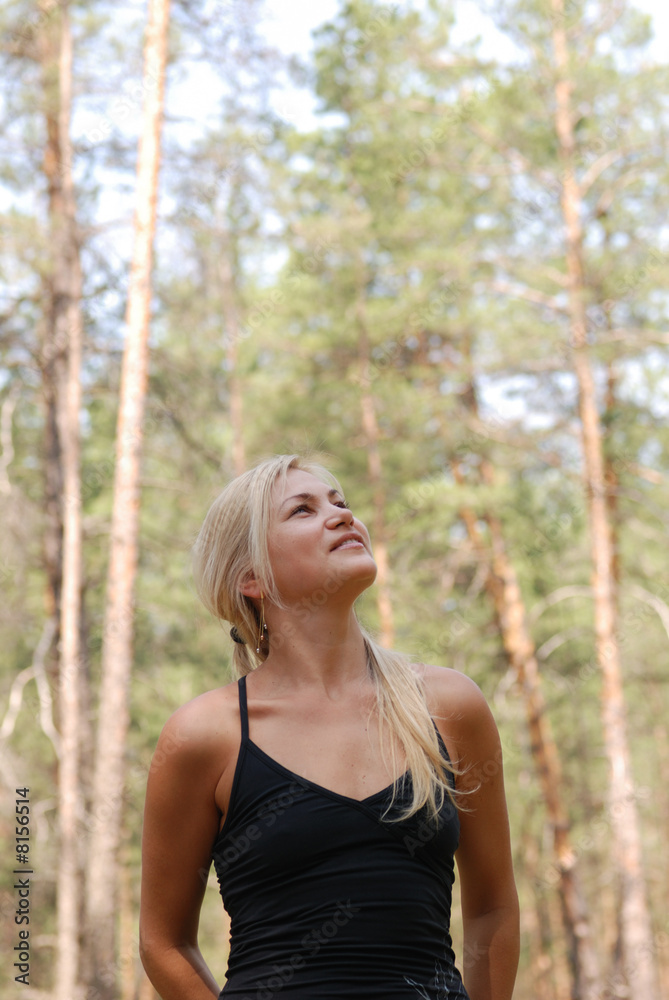 The girl and forest The girl and forest