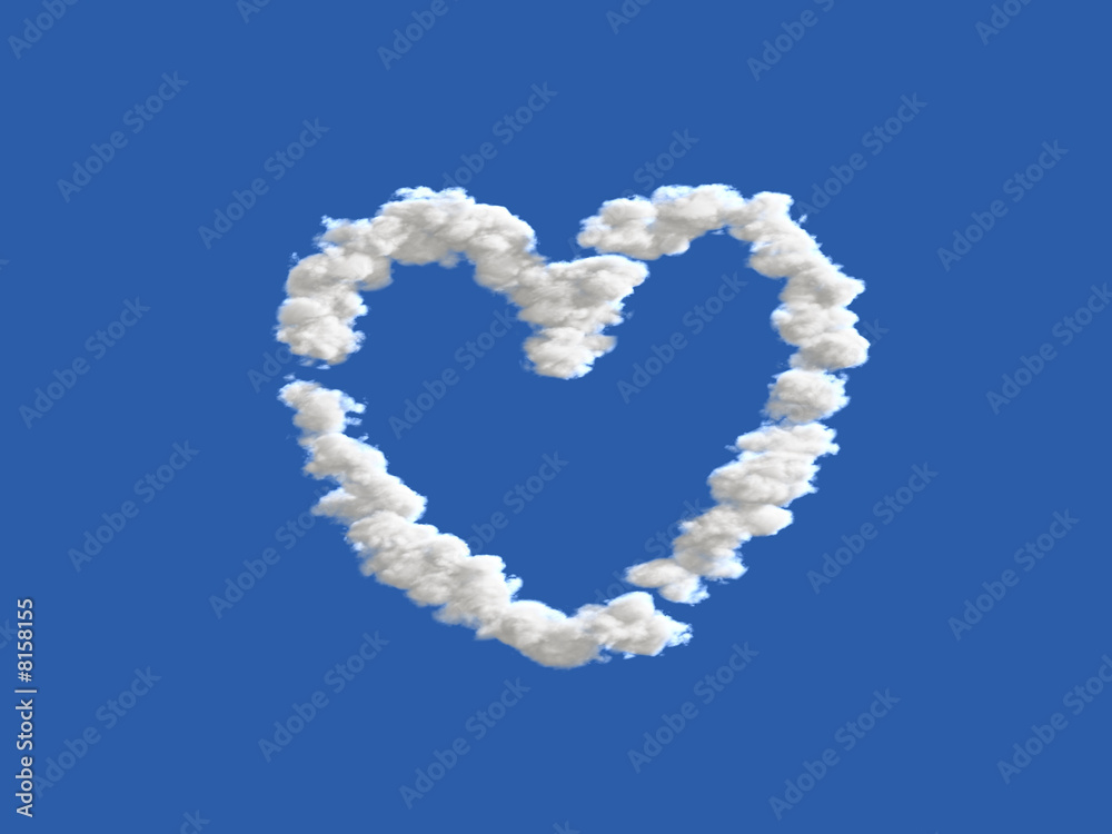Naklejka premium heart in the sky