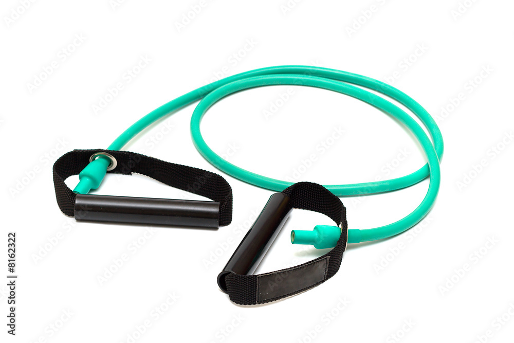 green rubber,shock-absorber on white (clipping path) green rubber,shock-absorber on white (clipping path)