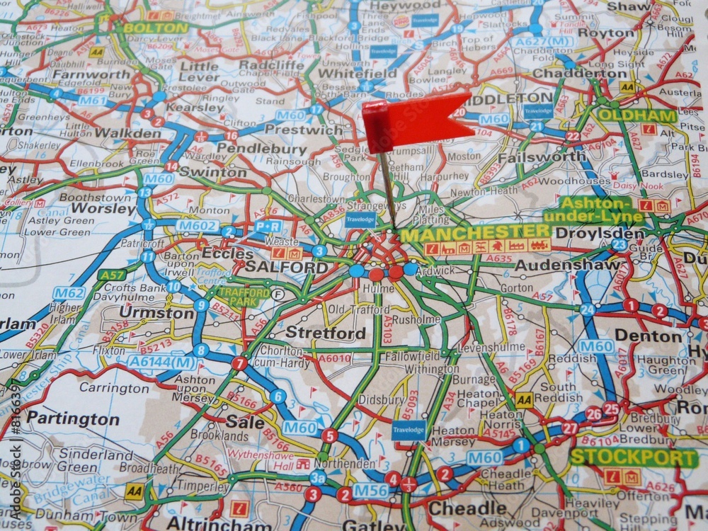 Obraz premium Manchester Map