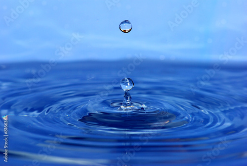 splash of blue water