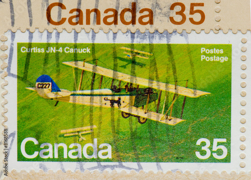 CURTISS JN-4 CANUCK STAMP