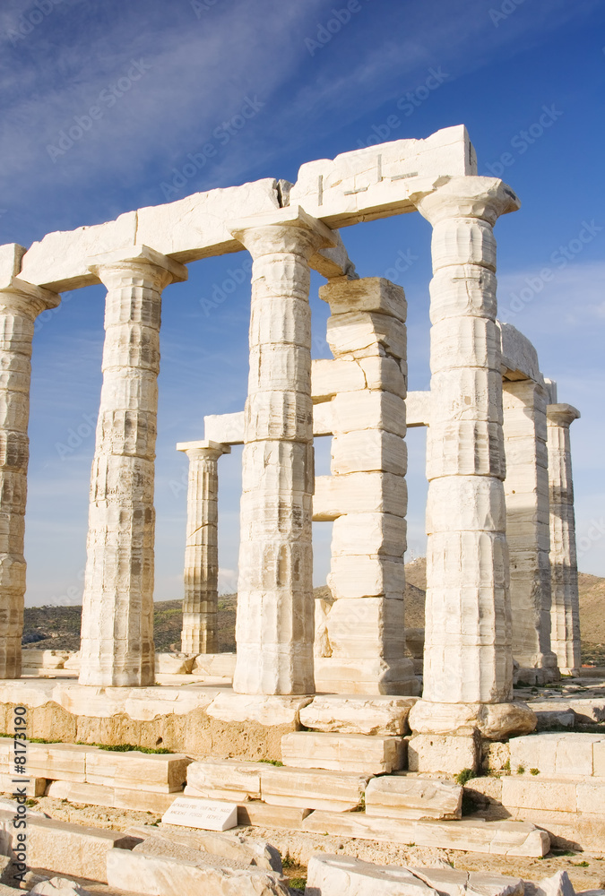 Temple of Poseidon near Athens, Greece.