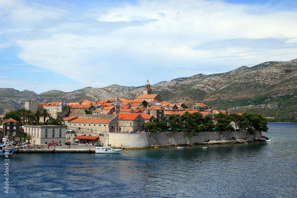 Corcula. Small island city near Dubrovnik in Croatia