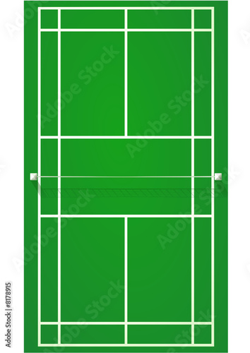 Terrain de badminton sur surface dure (détouré) Stock Vector | Adobe Stock