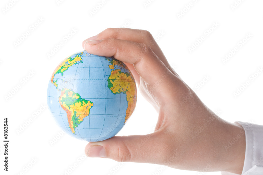 The globe in hands The globe in hands