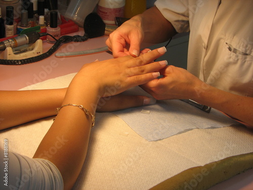 Working on nails