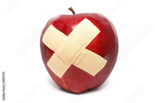 Injured Red Apple