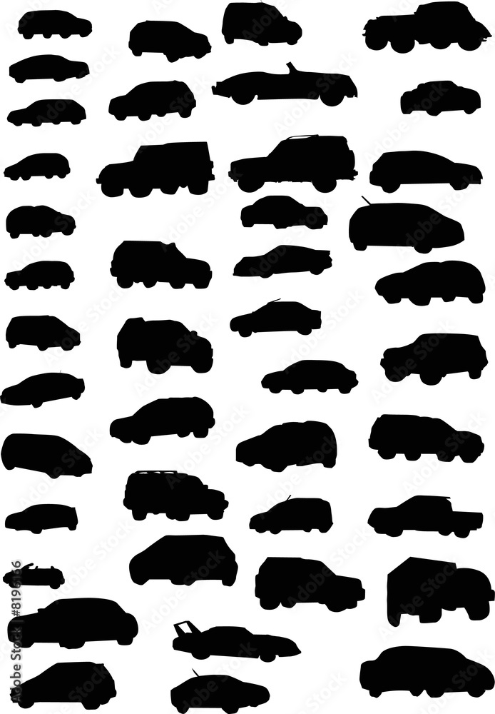 cars isolated on white cars isolated on white