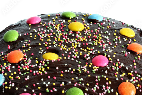 round chocolate birthday cake