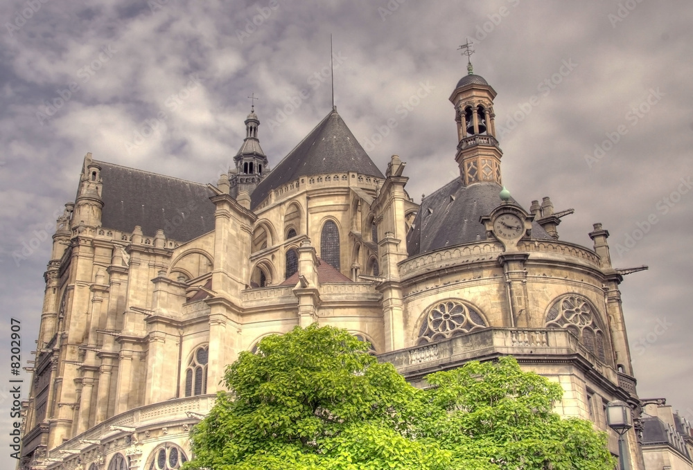 Saint-Eustache cathedral in Paris, France