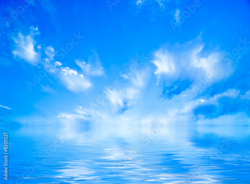 Beautiful blue sky panorama
