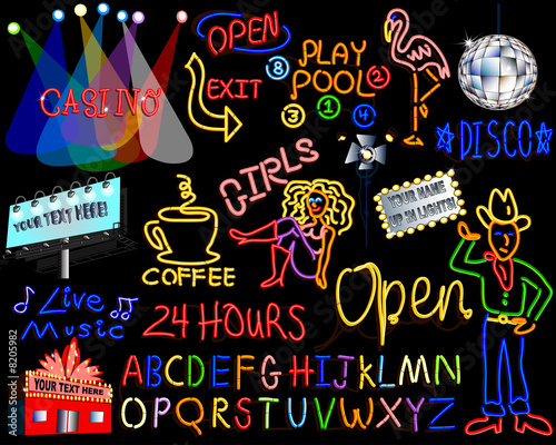 neon signs illustration