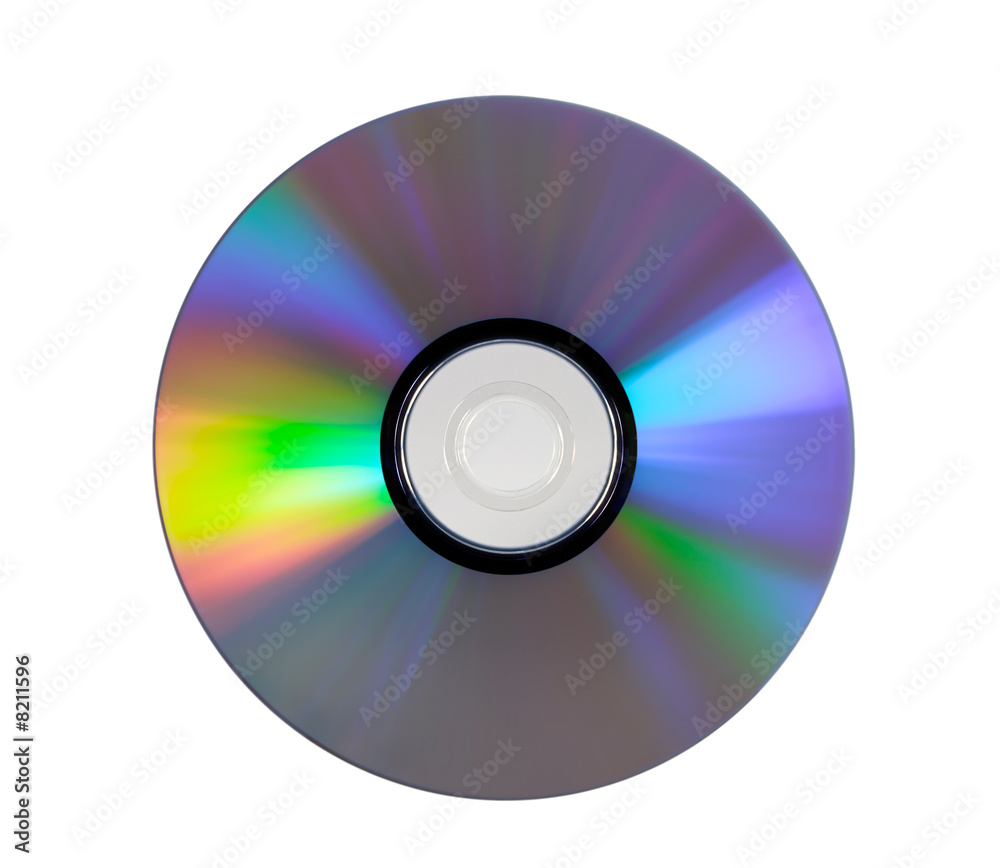 View of CD covered show light refractions View of CD covered show light refractions