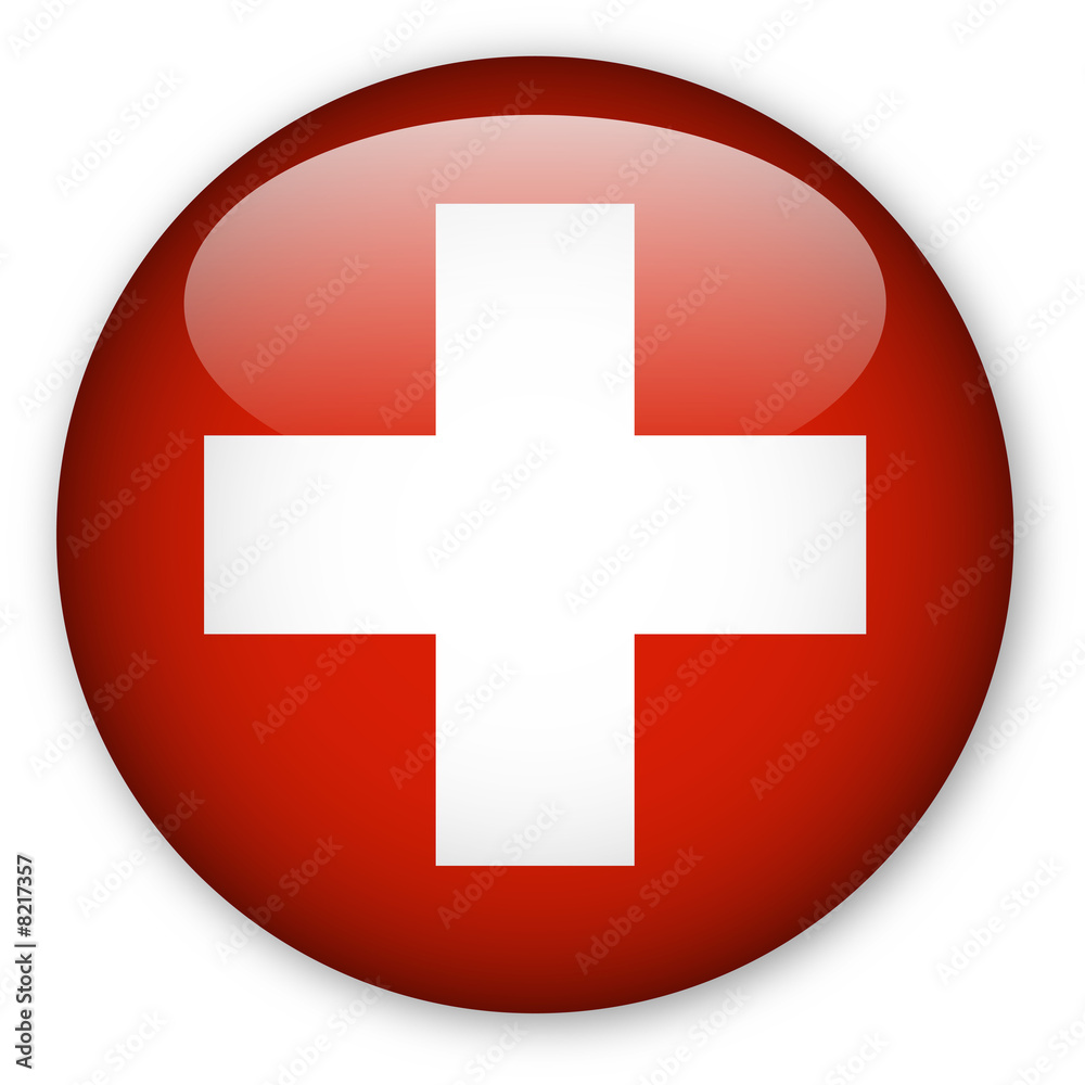 Swiss flag button Swiss flag button