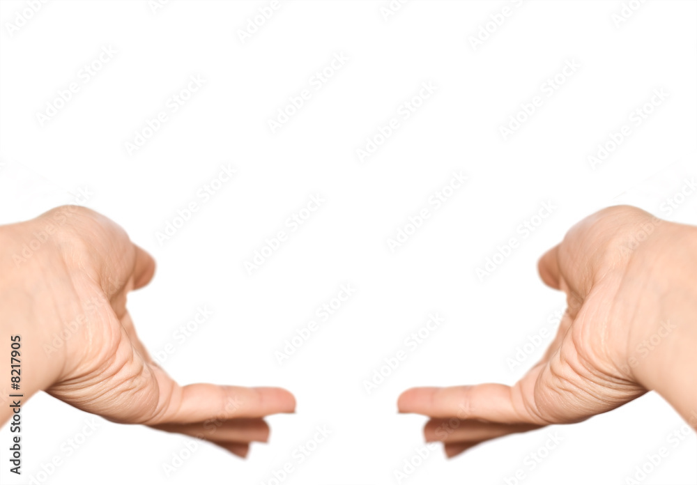 Hands symbol isolated on white Hands symbol isolated on white