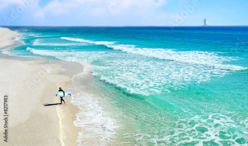 Photography Surfer at Seashore
