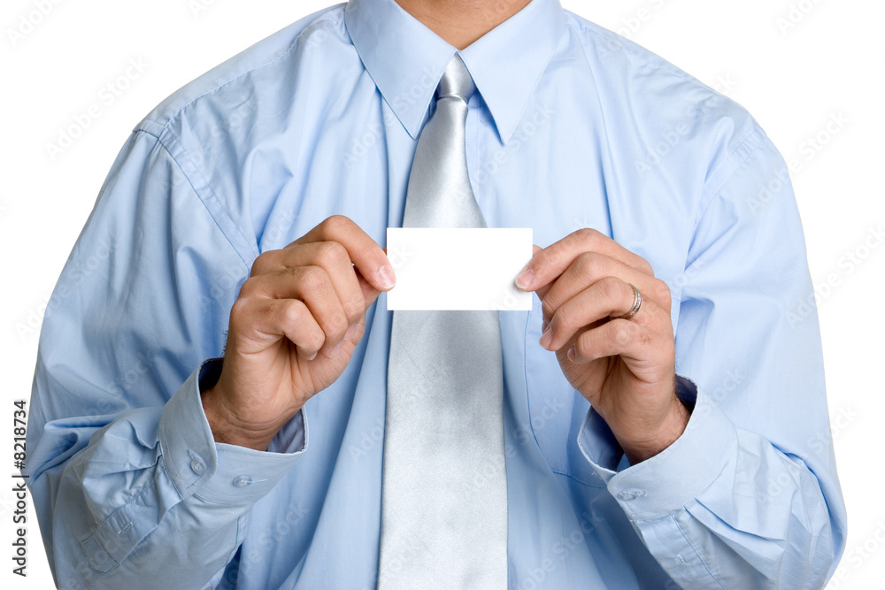Holding Business Card Holding Business Card
