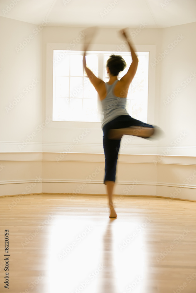 Dancing woman in motion Dancing woman in motion