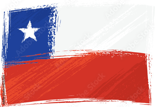 Grunge Chile flag