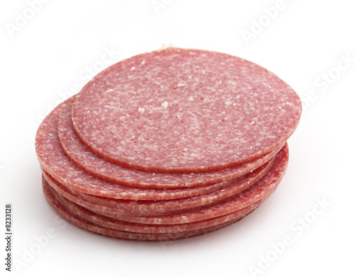 stack from sausage slices