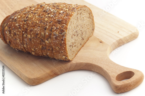 Obraz w ramie multiseed bread on wooden board