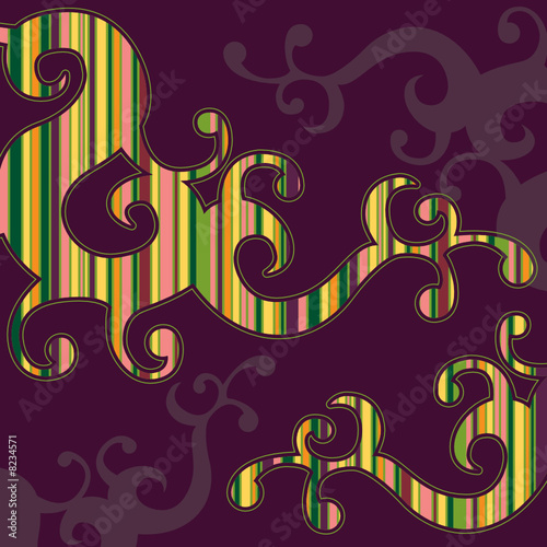Striped Swirl Background