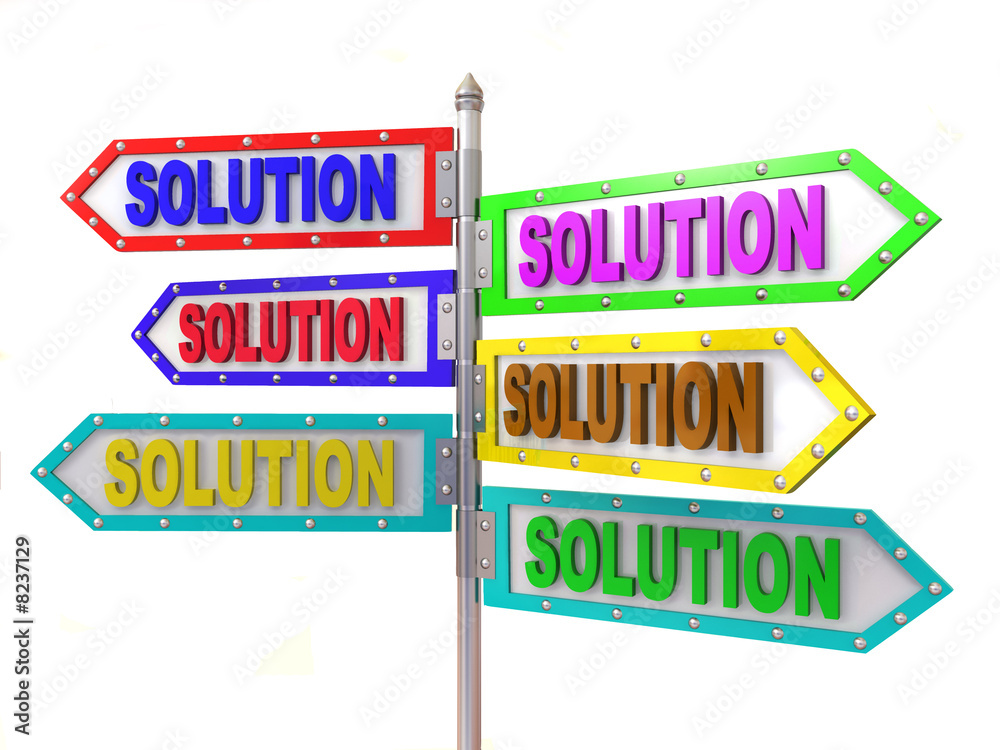 Fototapeta premium blank arrows directions. Solutiion