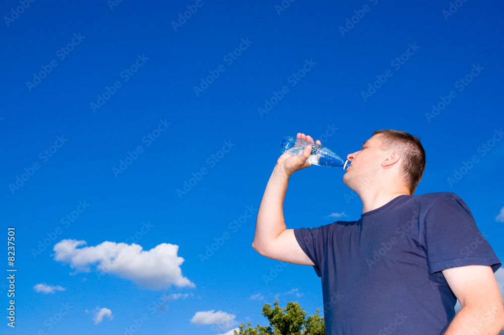man drinking water man drinking water