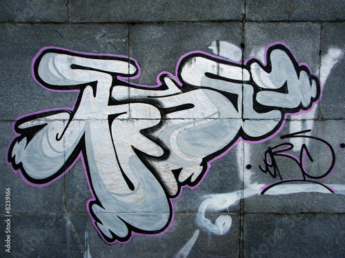 Close up of graffiti on a wall