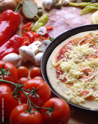 pizza backen photo